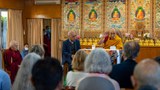 ང་ཚོ་གསོན་པའི་རིང་དེར་འགྲོ་བ་མི་གཅིག་གྱུར་གྱི་འདུ་ཤེས་ཐོག་ནས་ཕན་ཚུན་མཉམ་གནས་དང་རོགས་རེས་བྱེད་དགོས། ༧གོང་ས་མཆོག་གིས།