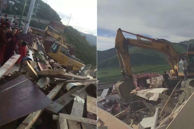 གསེར་རྟ་བླ་རུང་ཆོས་སྒར་གྱི་གྲྭ་ཤག་གཏོར་བཞིན་པ། ༢༠༡༦།༧།༢༠