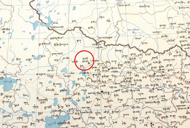 ས་འགུལ་རྒྱབ་ཡུལ་ནག་ཆུ་ཨ་མདོ་ཕྱོགས་ཀྱི་ས་ཁྲ། 