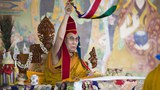 ༸གོང་ས་མཆོག་ནས་རྟ་མགྲིན་གྱི་བཀའ་དབང་བསྩལ་བ།