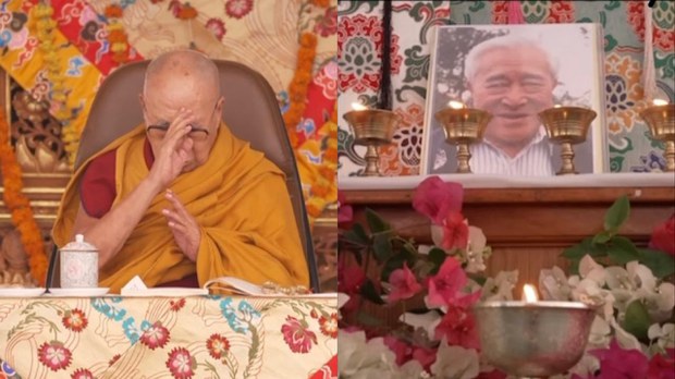 ༸གོང་ས་༸སྐྱབས་མགོན་ཆེན་པོ་མཆོག་ནས་༸སྐུའི་གཅེན་པོའི་རྒྱལ་ལོ་དོན་གྲུབ་མཆོག་གི་འདས་མཆོད་ཐོག་དབུ་བཞུགས་མཛད་པ།