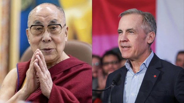 ༸གོང་ས་༸སྐྱབས་མགོན་ཆེན་པོ་མཆོག་གིས། ཁེ་ན་ཌའི་སྲིད་བློན་ (Mark Carney) ལགས་སུ་ཁོང་གི་ཆབ་སྲིད་ཚོགས་པར་འོས་བསྡུའི་རྒྱལ་ཁ་ཐོབ་པར་འཚམས་འདྲི་མཛད་འདུག