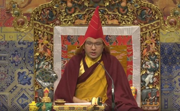 ཀརྨ་པ་མཆོག་གིས་རྒྱ་རིགས་གཙོས་དད་ལྡན་པ་ཚོར་ཆོས་འབྲེལ་གནང་སྐབས། ༢༠༡༨།༢།༤
