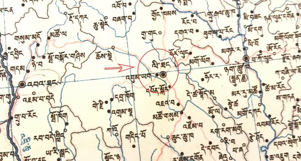 ལི་ཐང་ཕྱོགས་ཀྱི་ས་ཁྲ།