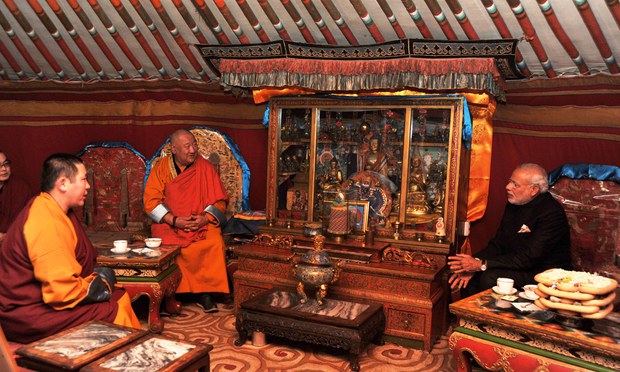 རྒྱ་གར་གྱི་སྲིད་བློན་Modམཆོག་གིས་སོག་པོར་གཟིགས་སྐོར་སྐབས། ༢༠༡༥།༥།༡༧