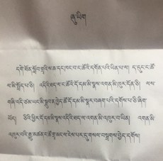 དགོན་པའི་དོ་དམ་མི་སྣར་བཏང་བའི་སྙན་ཞུ།