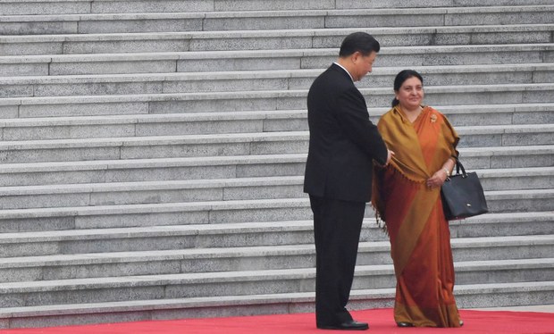 བལ་ཡུལ་གྱི་སྲིད་འཛིན་རྒྱ་ནག་ལ་མཚམས་གཟིགས་སྐབས་སྲིད་འཛིན་ཞེ་དང་མཉམ། ༢༠༡༩།༤།༢༩