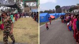 བལ་ཡུལ་རྒྱལ་སར་ས་ཡོམ་གྱི་གོད་ཆག་ཐེབས་མི་ཚོར་རོགས་རམ་གནང་བཞིན་པ། ༢༠༡༥།༥།༣