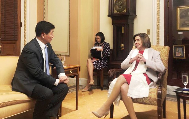 སྲིད་སྐྱོང་མཆོག་གིས་ཨ་རིའི་གྲོས་ཚོགས་ཀྱི་ཚོགས་གཙོ་དང་མཇལ་མོལ་སྐབས། ༢༠༢༠།༢།༡༢