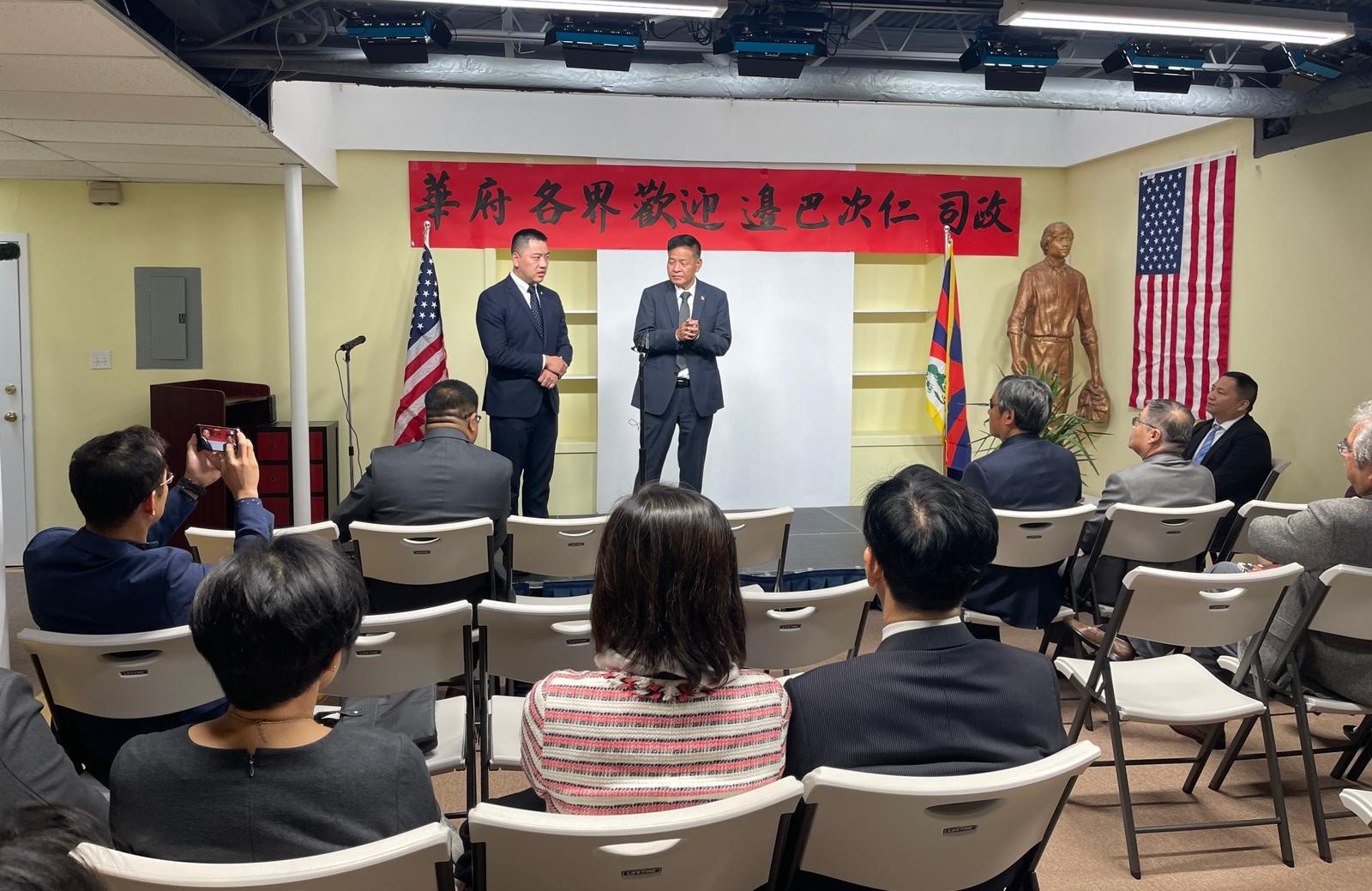 Sikyong Penpa Tsering in an interaction with Chinese Human Rights advocate  (2).JPG