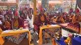 གནས་མཆོག་རྡོ་རྗེ་གདན་དུ་ཇོ་ནང་སྨོན་ལམ་ཆེན་མོ་འཛམ་གླིང་ཕན་བདེའི་གྲུ་ཆར་སྐབས་བཅུ་བདུན་པ་འཚོག་བཞིན་པ།