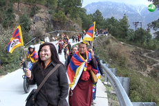 བཞུགས་སྒར་དུ་བོད་མིའི་སྒྲིག་འཛུགས་གཞུང་དམངས་གཉིས་ཀྱིས་བོད་མིའི་ནང་རང་དབང་སྒེར་ལངས་ཀྱི་གསུམ་བཅུའི་དུས་དྲན་ཐེངས་༥༨་སྲུང་བརྩི་གནང་སྐབས། ༢༠༡༧།༣།༡༠