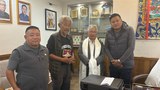 བོད་དོན་ཆེད་རྐང་འཁོར་སྐོར་བསྐྱོད་གནང་མཁན་འཇམ་དབྱངས་བསྟན་འཛིན་ལགས་སྒང་ཏོག་ཏུ་འབྱོར་འདུག