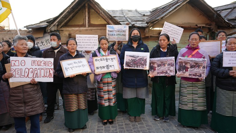 Protest in Dharamsala sympathy with Derge (1).JPG
