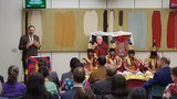 དབྱིན་ཡུལ་གྱི་གྲོས་ཚོགས་ནང་ས་ཁྱི་བོད་ཀྱི་ལོ་གསར་སྲུང་བརྩི་གནང་སྐབས། ༢༠༡༨།༢།༢༡