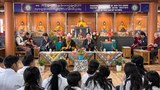 འགྲོ་ཕན་བོད་ཀྱི་སྨན་རྩིས་ཁང་བཙན་བྱོལ་དུ་བསྐྱར་འཛུགས་མཛད་ནས་ལོ་ངོ་ ༦༤ འཁོར་བ་དང་བསྟུན་བསླབ་མཐར་སོན་གྱི་མཛད་སྒོ་འཚོགས།