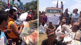 བོད་མི་དང་ནང་བའི་གྲྭ་བཙུན་ཚོས་བལ་ཡུལ་གྱི་གནོད་ཐེབས་ས་ཁུལ་ནང་རོཊ་སྐྱོར་གནང་བཞིན་པ། ༢༠༡༥།༥