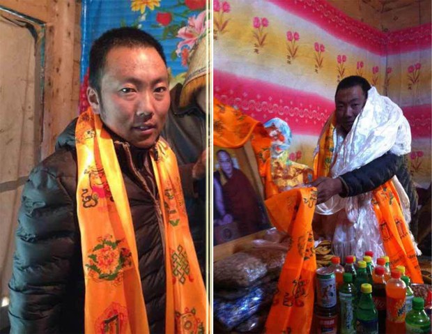 ཚེ་རིང་སྐྱིད་པོ་ལགས་བཙོན་དཀྲོལ་བྱུང་བར་དགའ་བསུ་བྱེད་བཞིན་པ།