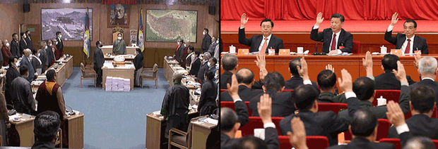 བཙན་བྱོལ་བོད་མིའི་སྒྲིག་འཛུགས་དང་རྒྱ་ནག་གཞུང་གི་ཁྱད་པར།