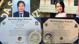 བོད་པའི་བུ་མོ་གཉིས་ལ་བསླབ་པ་མཐར་སོན་གྱི་གསེར་གྱི་གཟེངས་རྟགས།