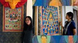 བོད་ཀྱི་སྲོལ་རྒྱུན་ཐང་བྲིས་སྒྱུ་རྩལ་བ་ཐུགས་རྗེ་སྒྲོལ་མ།