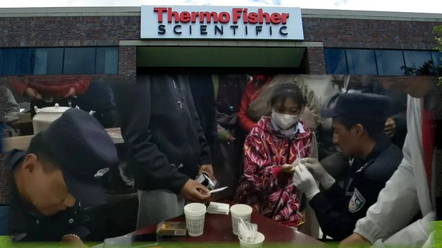 ཨ་རིའི་ Thermo Fisher ཁེ་གཉེར་ཁང་གི་ཡོ་ཆས་དང་བོད་མིའི་ རིགས་རྫས་ DNA དཔེ་མཚོན་བསྡུ་རུབ།